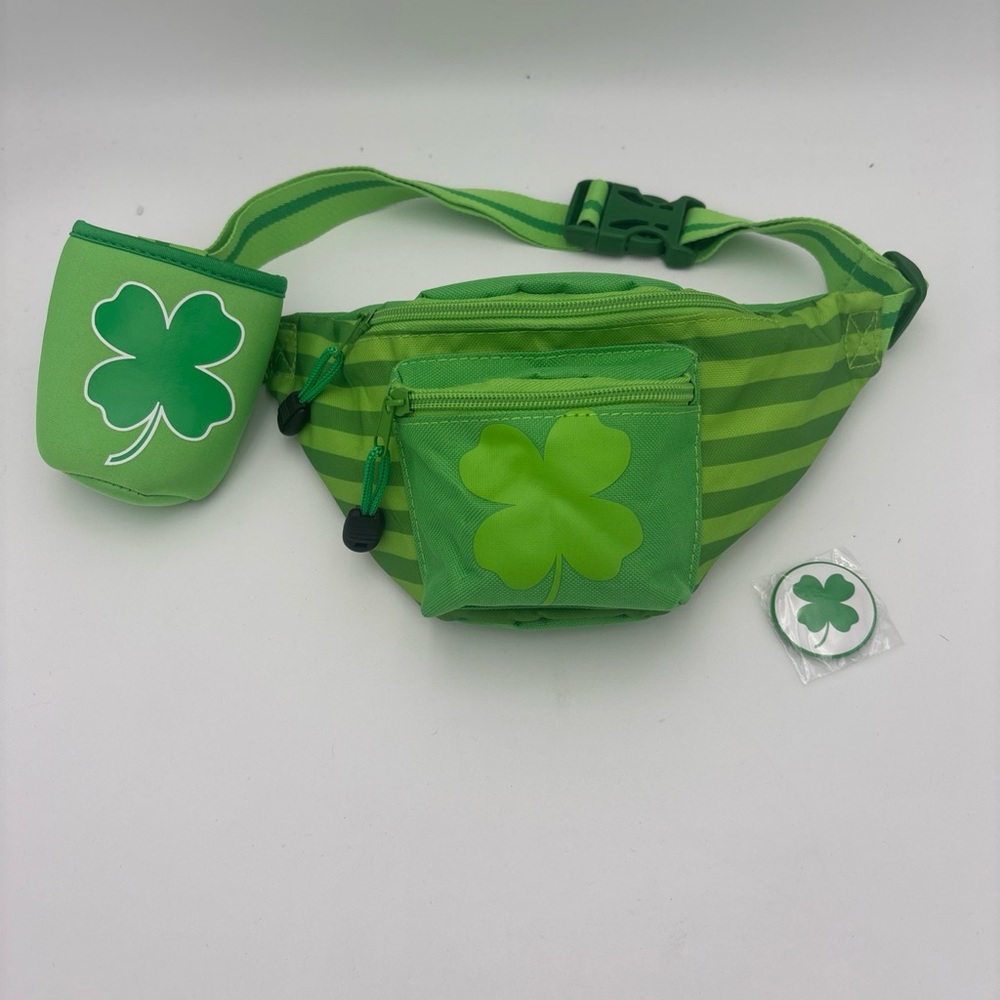 Tipsy Elves Green Shamrock Kids Fanny‎ Pack